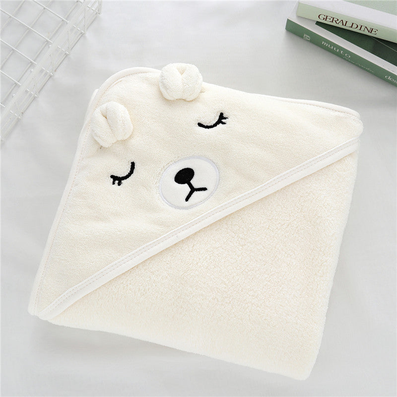 Kapuzen-Badetuch aus Flauschfleece mit Tier-Motiven