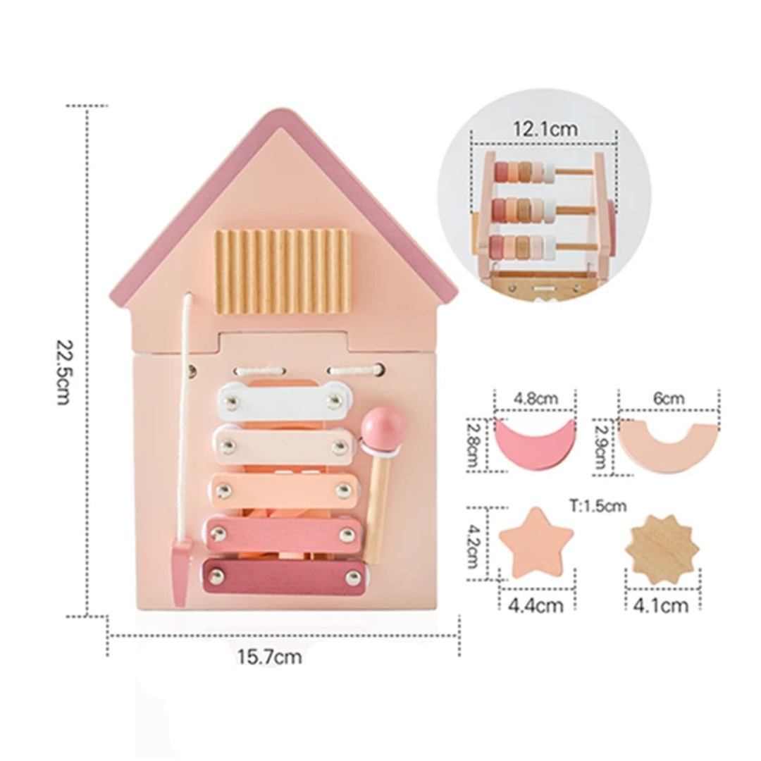HolzHaus Lilli 5-in-1 – Vielseitiges Spielhaus für kreative Kinder