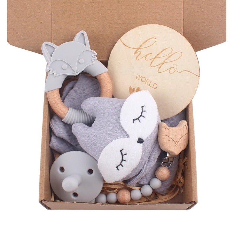Geschenkset schlafender Fuchs für Babys