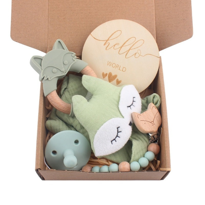 Geschenkset schlafender Fuchs für Babys