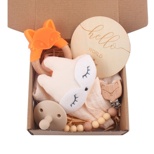 Geschenkset schlafender Fuchs für Babys